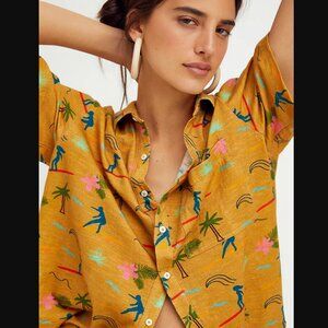 Free People // Banner Day Surfer Hawaiian Tee